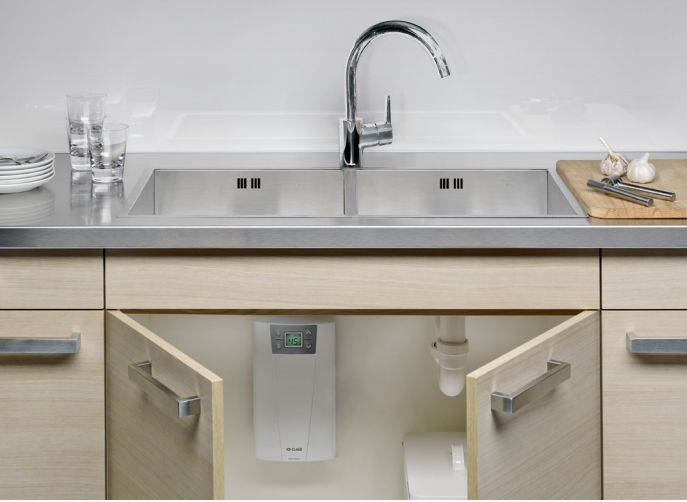 Clage CEX 7-U, E-compacte instelbaar doorstroomverwarmer (6.9KW, 400 volt), onderbouw, bovenaansluiting - Afbeelding 2