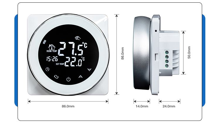 Durensa WIFI Ronde Touch Screen Thermostaat - Afbeelding 3