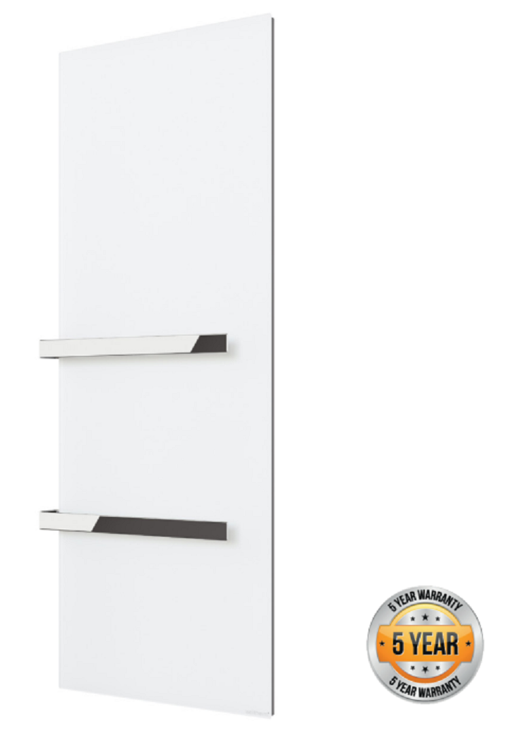 Welltherm handdoek droger metaal (satin wit)