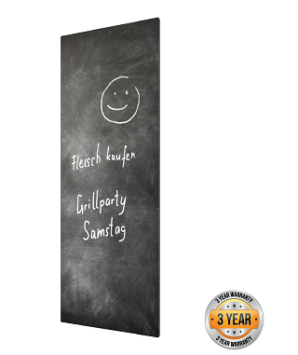 Ecaros Zwart Satijn Glas Paneel | Infrarood verwarmingspaneel / krijtbord - Afbeelding 2