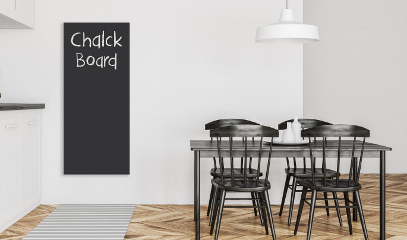 Ecaros Zwart Satijn Glas Paneel | Infrarood verwarmingspaneel / krijtbord